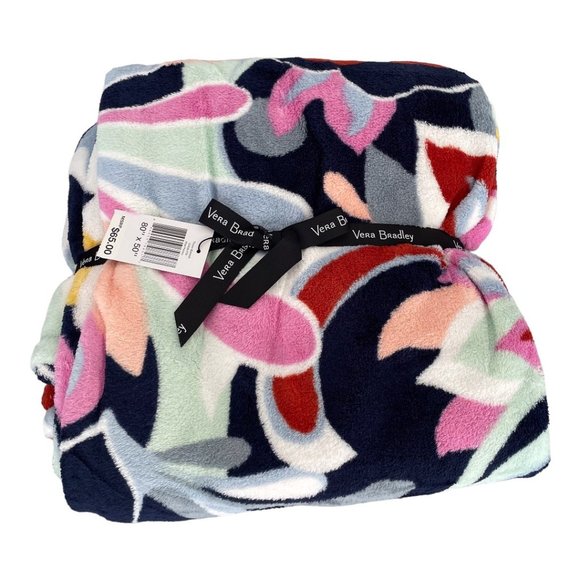 Vera Bradley Mod Paisley Plush Throw Blanket - Picture 5 of 5